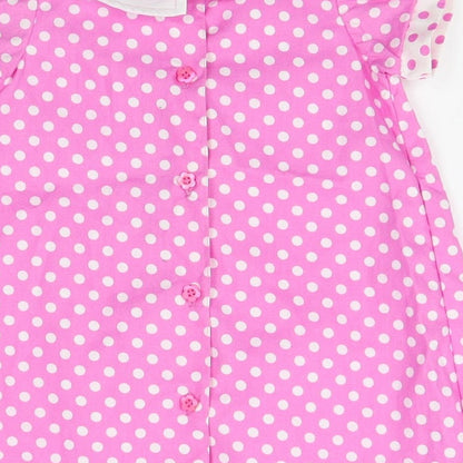 sweet elegance Girls Pink Polka Dot  A-Line  Size 12 Months