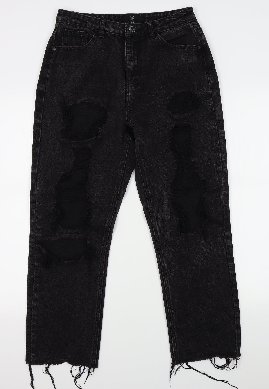 Missguided Womens Black   Straight Jeans Size 12 L24 in