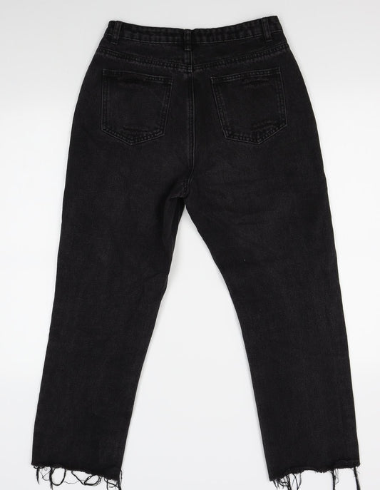 Missguided Womens Black   Straight Jeans Size 12 L24 in