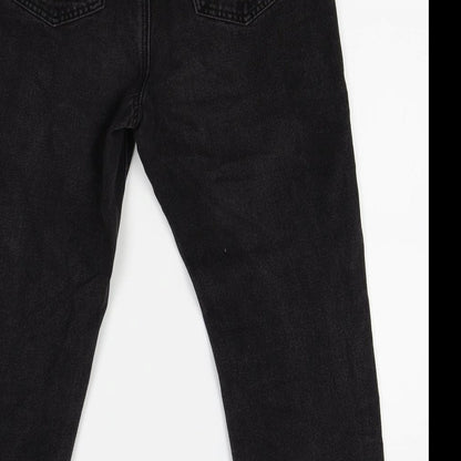 Missguided Womens Black   Straight Jeans Size 12 L24 in