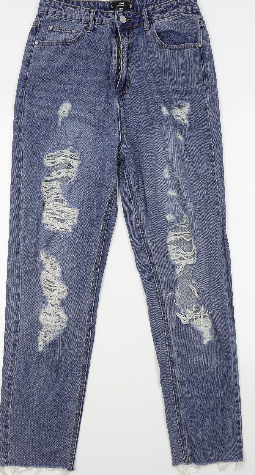 Missguided Womens Blue   Straight Jeans Size 10 L28 in