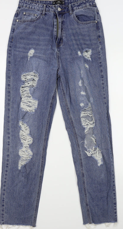 Missguided Womens Blue   Straight Jeans Size 10 L28 in