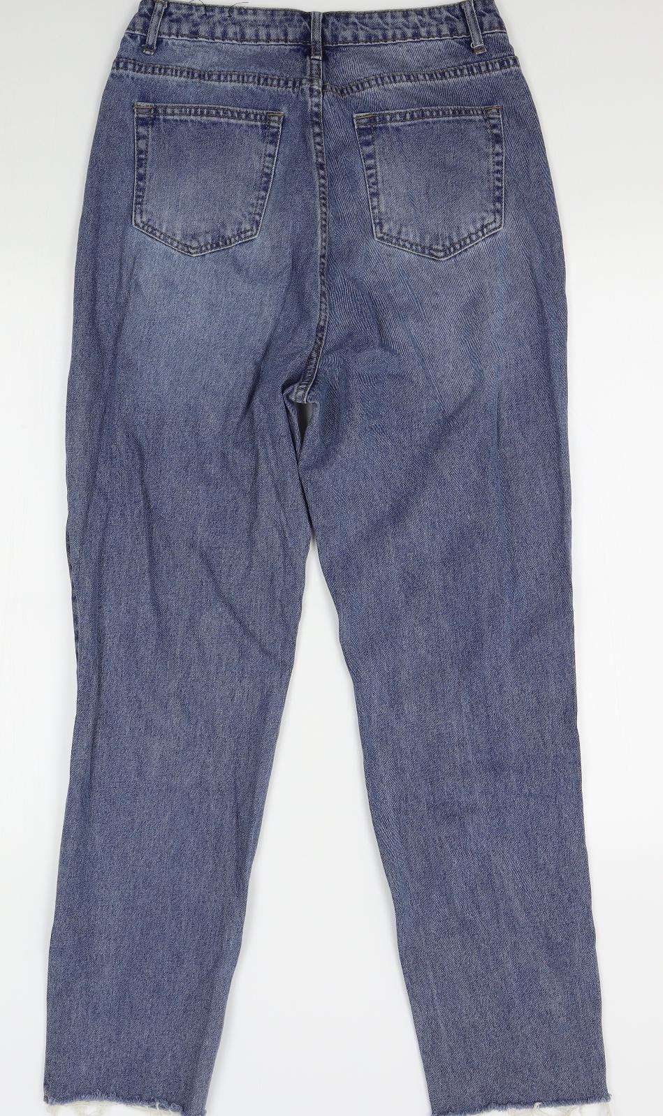 Missguided Womens Blue   Straight Jeans Size 10 L28 in