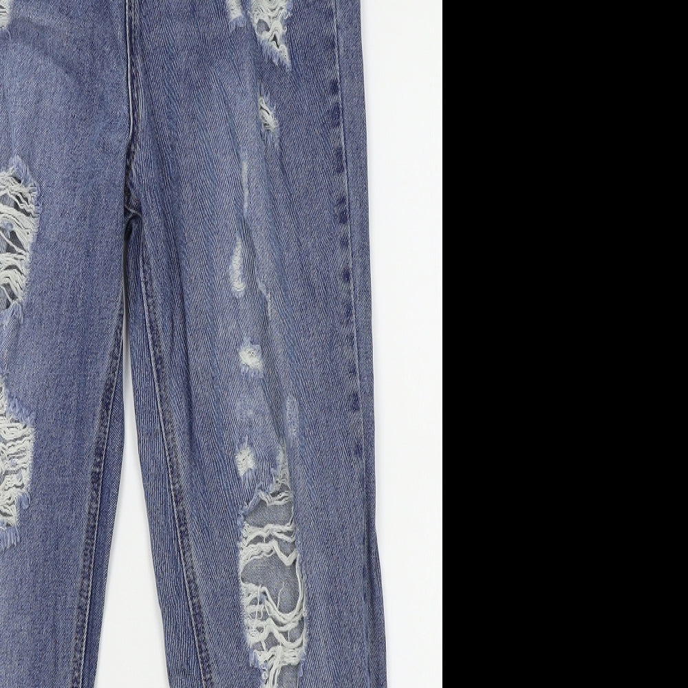 Missguided Womens Blue   Straight Jeans Size 10 L28 in