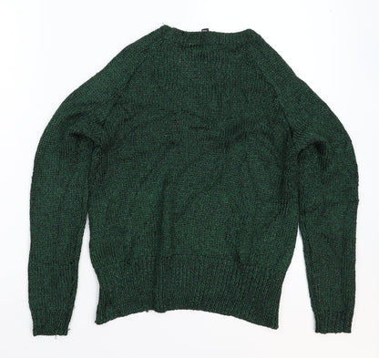 Womens UK Size XS Divided Green Pullover Jumper