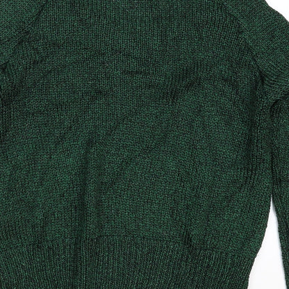 Womens UK Size XS Divided Green Pullover Jumper