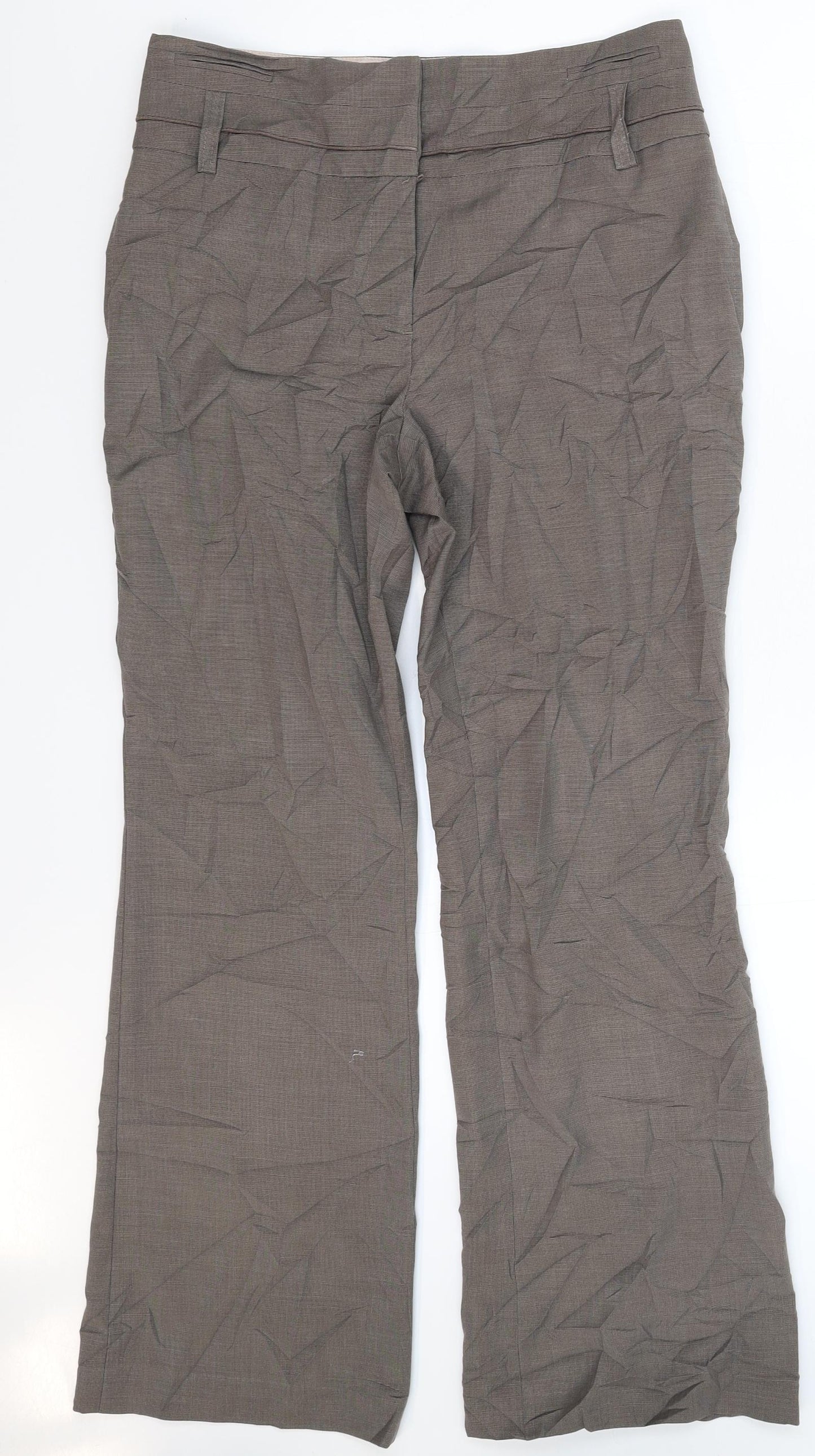 Womens UK Size 10 NEXT Regular Fit Dress Pants Grey Trousers