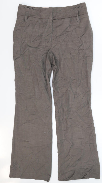 Womens UK Size 10 NEXT Regular Fit Dress Pants Grey Trousers