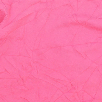 Heather Valley Womens Pink Floral Knit Pullover Jumper Size 12