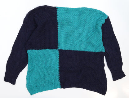Womens UK Size XL Marble Multicoloured Pullover Jumper