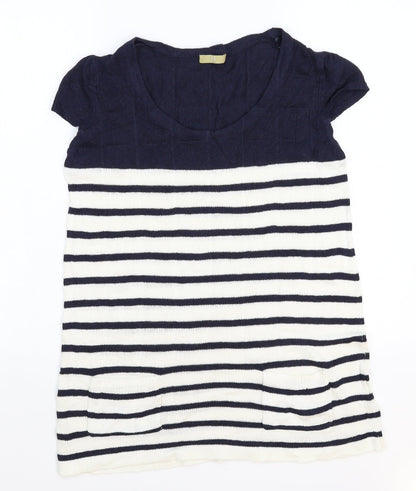 TU Womens Multicoloured Striped Knit Pullover Jumper Size 12