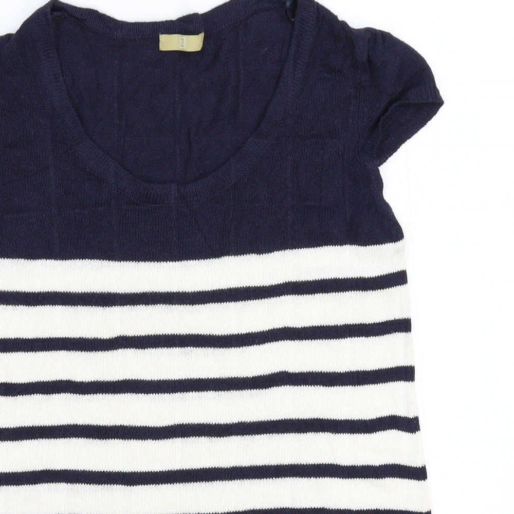 TU Womens Multicoloured Striped Knit Pullover Jumper Size 12