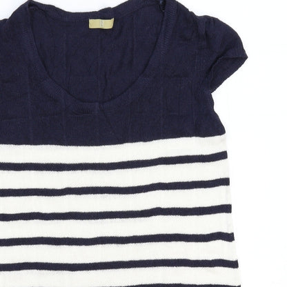 TU Womens Multicoloured Striped Knit Pullover Jumper Size 12