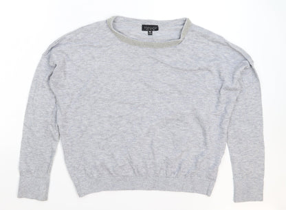 Womens UK Size 8 Topshop Grey Pullover Jumper