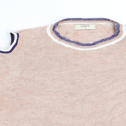 Womens UK Size 18 Papaya Beige Pullover Jumper