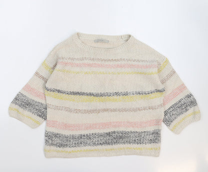 George Womens Multicoloured Striped Knit Pullover Jumper Size 12