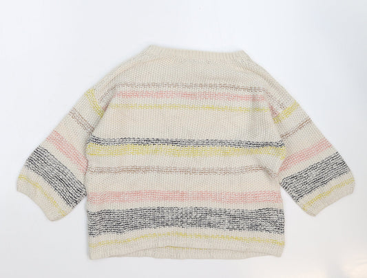 George Womens Multicoloured Striped Knit Pullover Jumper Size 12