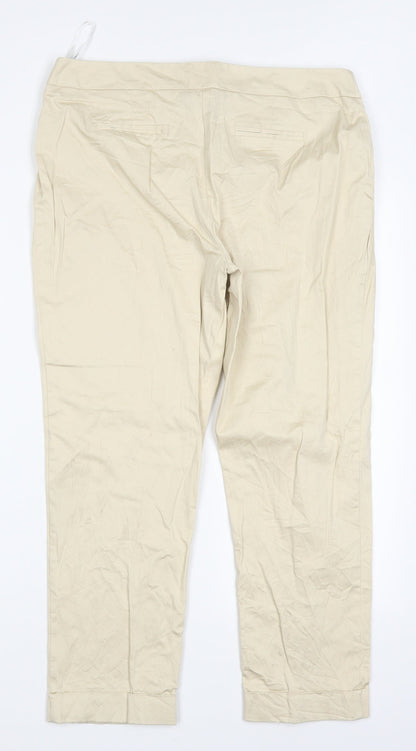Womens UK Size 14 Dorothy Perkins Regular Fit  Beige Trousers