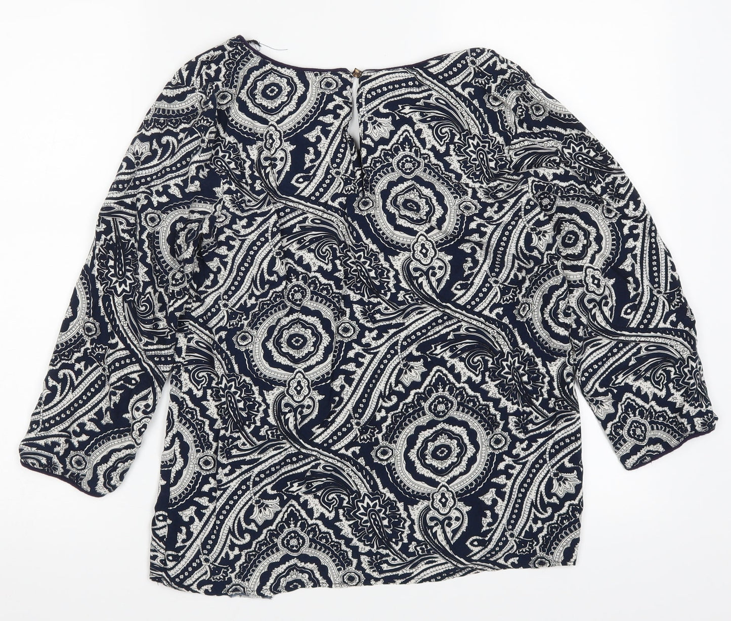 Womens UK Size M Moda Blue Basic Blouse