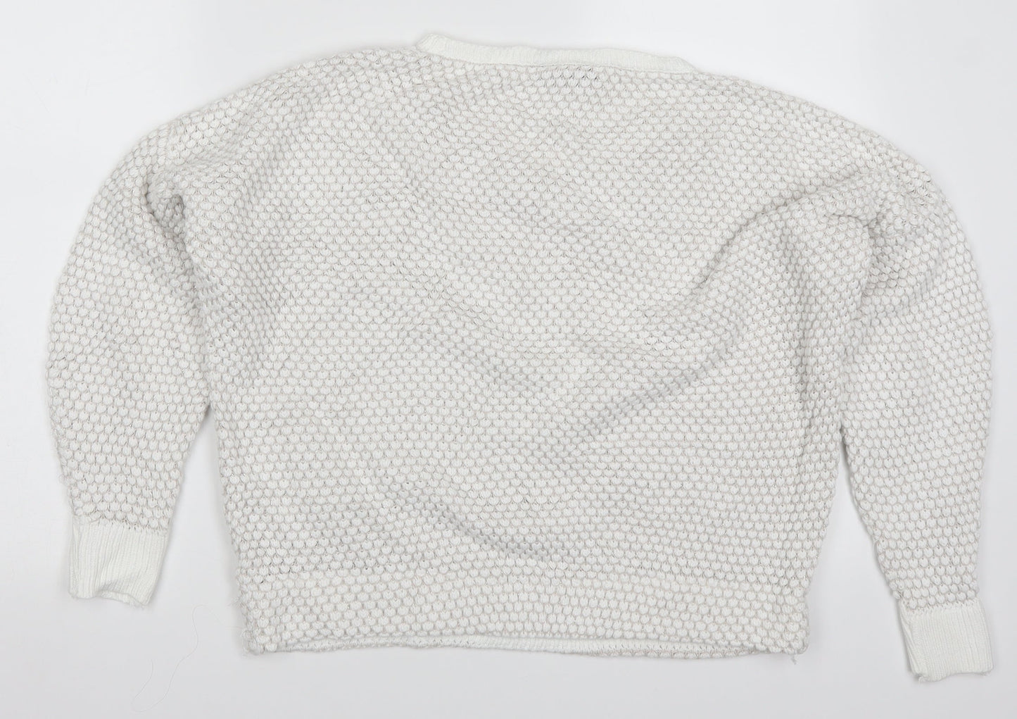 Womens UK Size L Wallis White Pullover Jumper