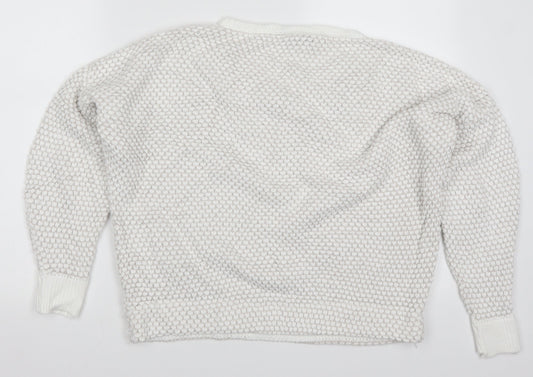 Womens UK Size L Wallis White Pullover Jumper