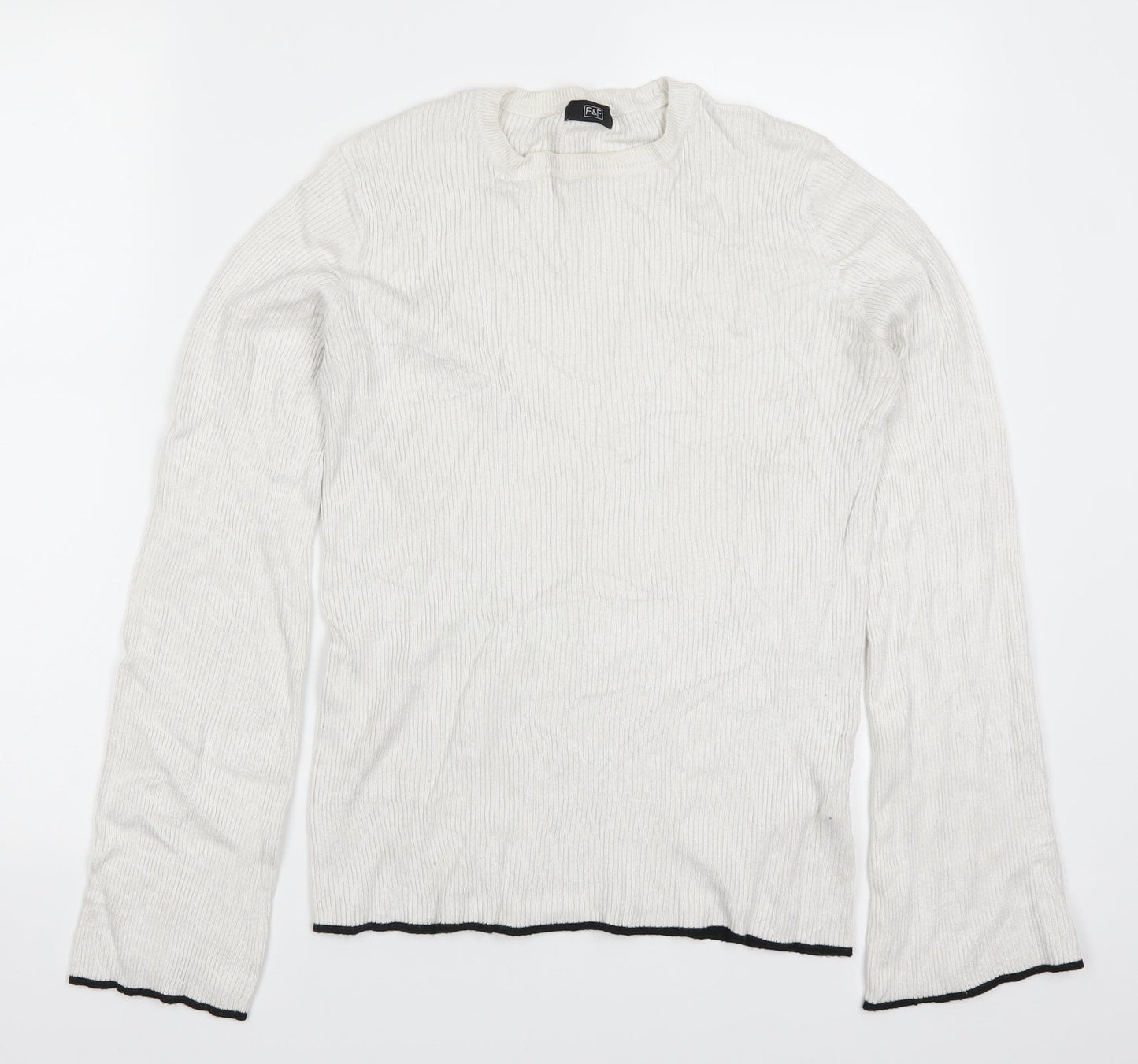 F&F Womens White   Pullover Jumper Size 14