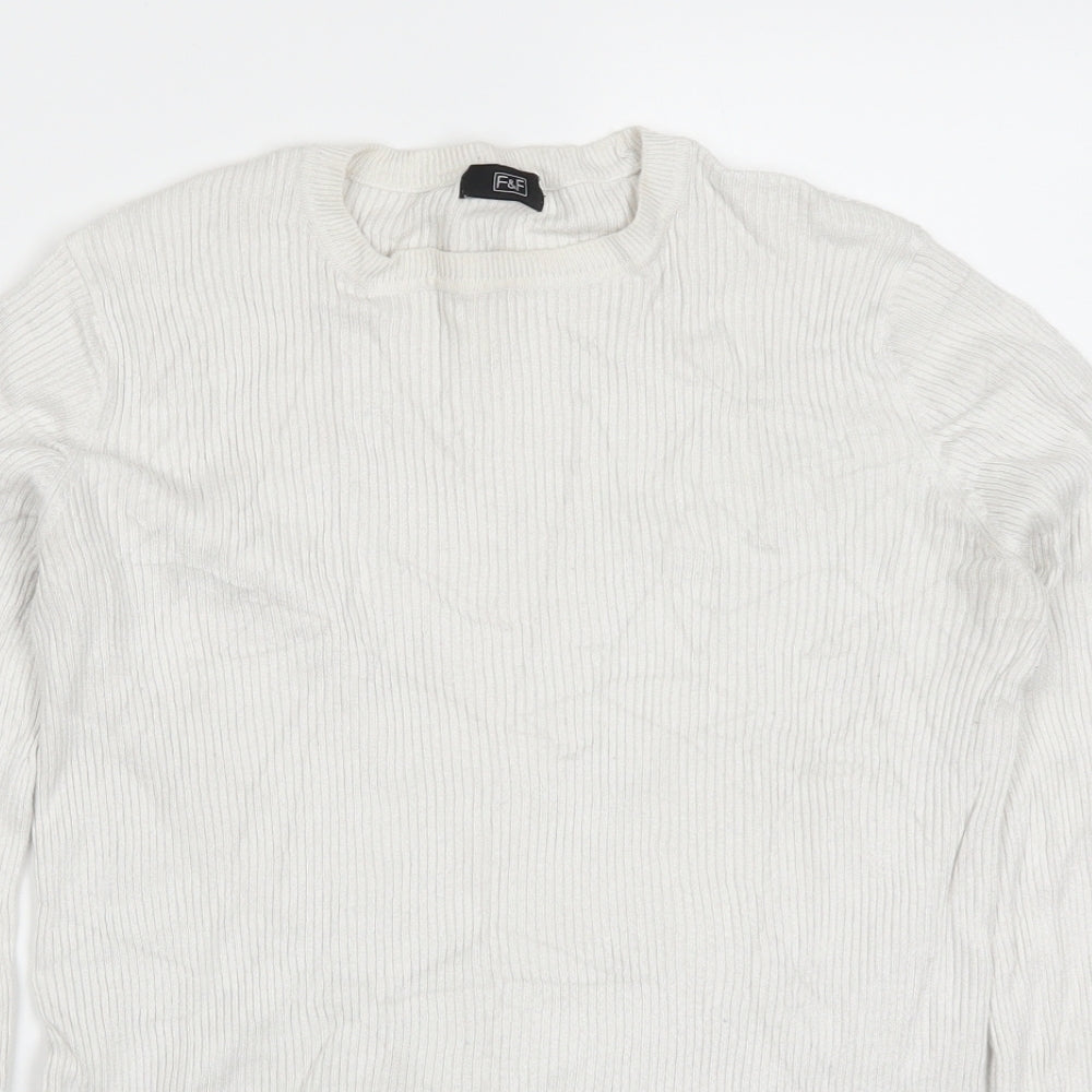 F&F Womens White   Pullover Jumper Size 14