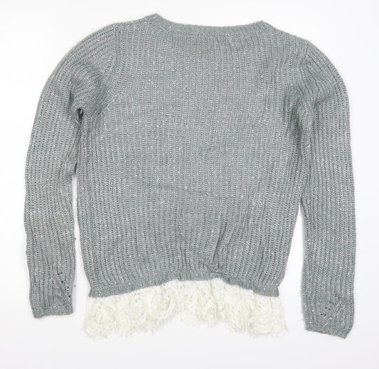 Womens UK Size M NEXT Grey Pullover Jumper