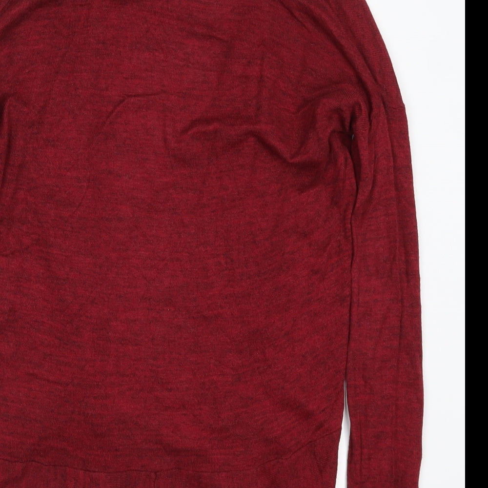 Bershka Womens Red   Cardigan Jumper Size M
