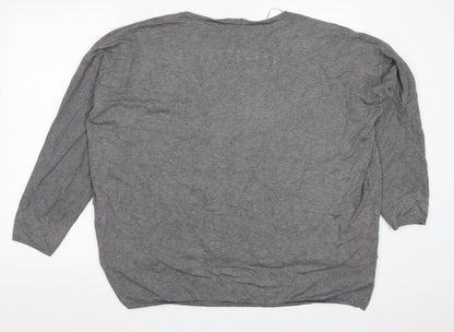Womens UK Size XL OVS Grey Pullover Jumper