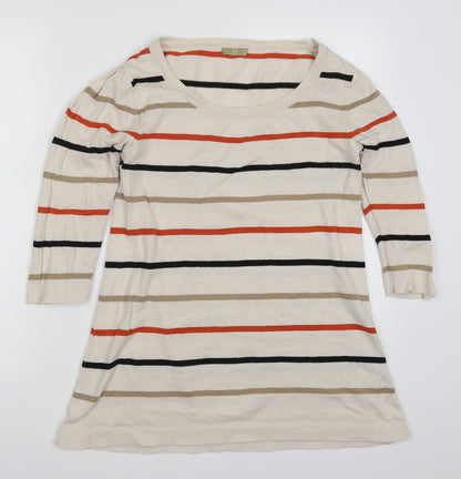 TU Womens Beige Striped  Pullover Jumper Size 12