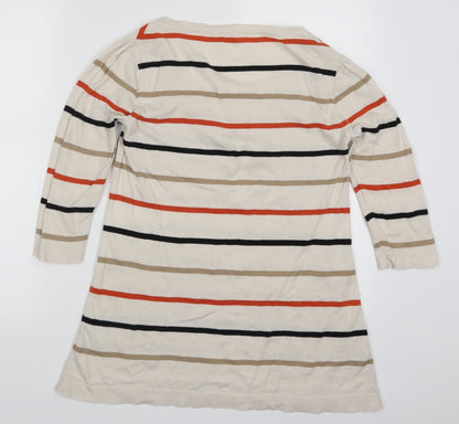 TU Womens Beige Striped  Pullover Jumper Size 12