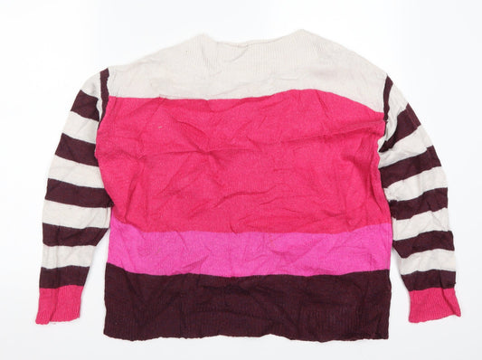 Womens UK Size 12 Roman Pink Pullover Jumper