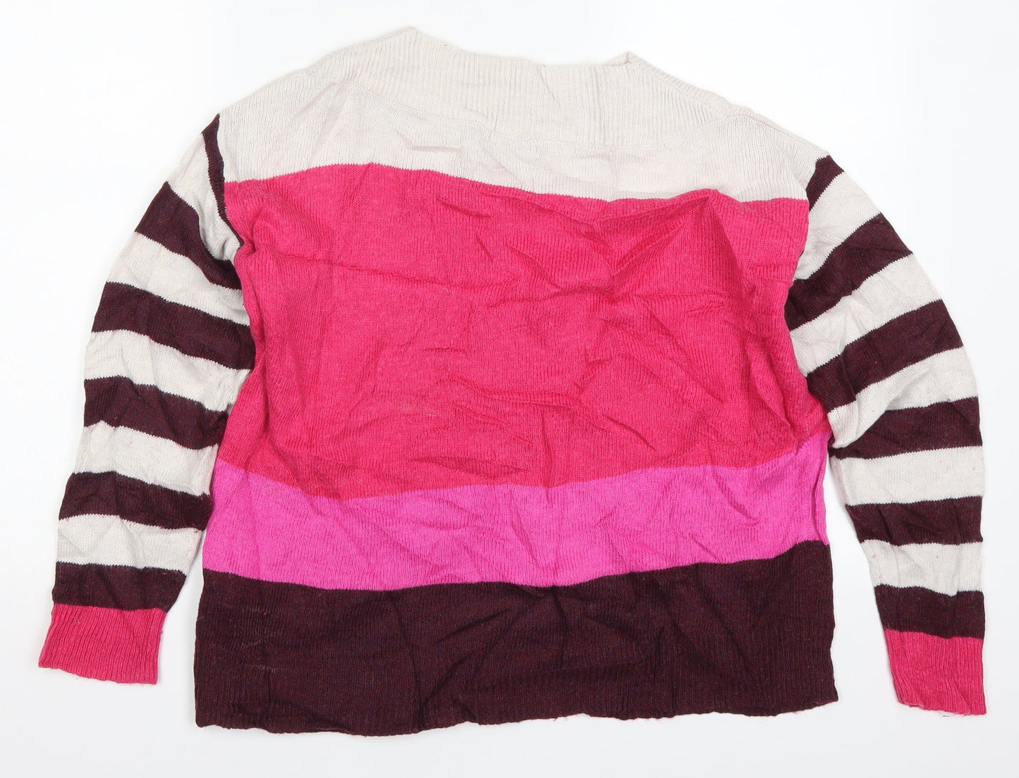 Womens UK Size 12 Roman Pink Pullover Jumper