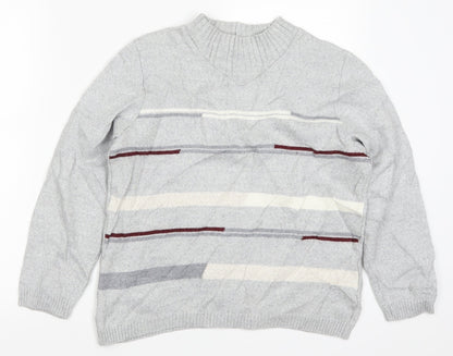 Womens UK Size 16 Preworn Grey Pullover Jumper
