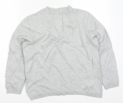 Womens UK Size 16 Preworn Grey Pullover Jumper