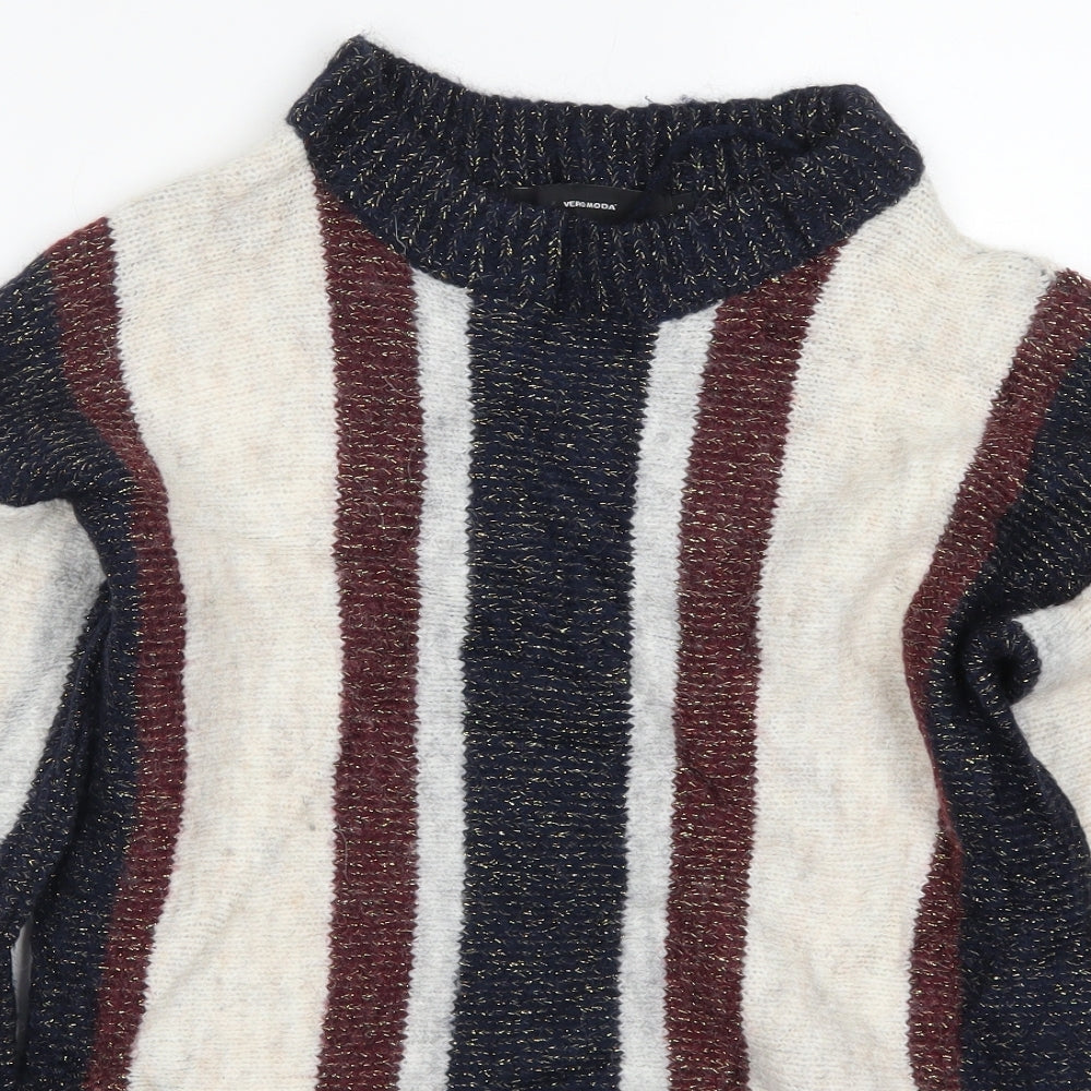 Womens UK Size M VERO MODA Blue Pullover Jumper