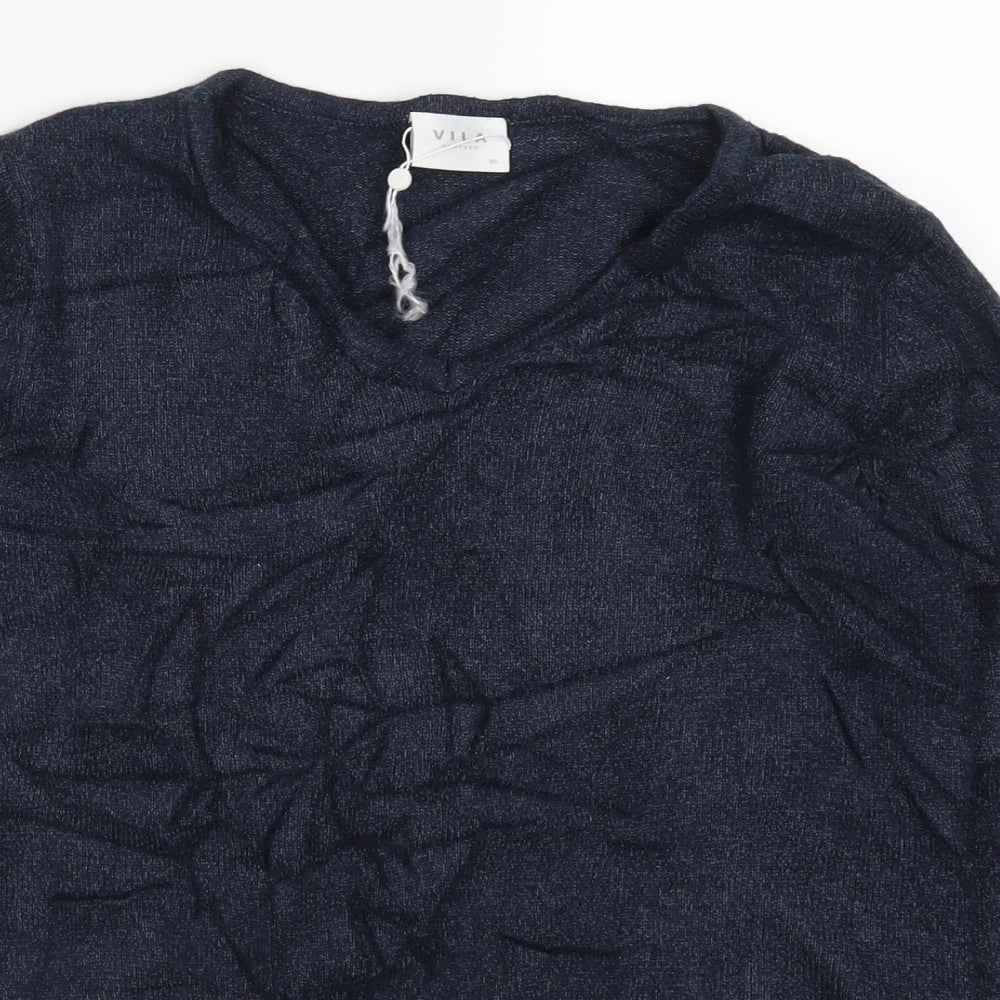 Womens UK Size XS VILA Blue Pullover Jumper