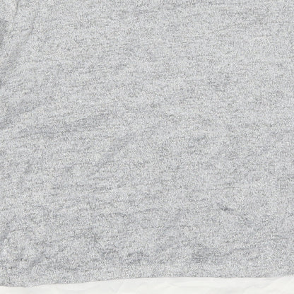 Womens UK Size 10 Wallis Silver Basic T-Shirt