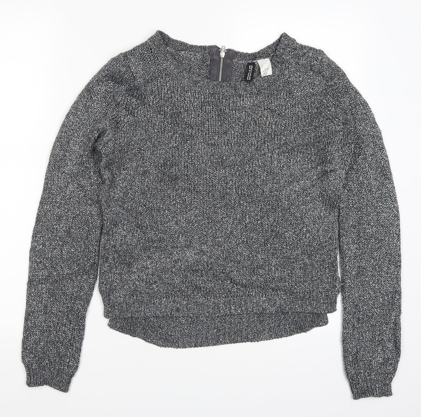 Womens UK Size 6 H&M Silver Pullover Jumper
