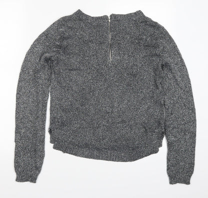 Womens UK Size 6 H&M Silver Pullover Jumper