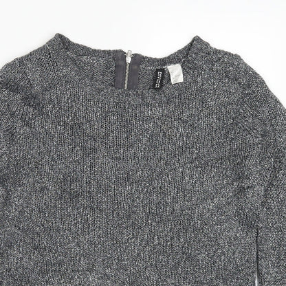 Womens UK Size 6 H&M Silver Pullover Jumper