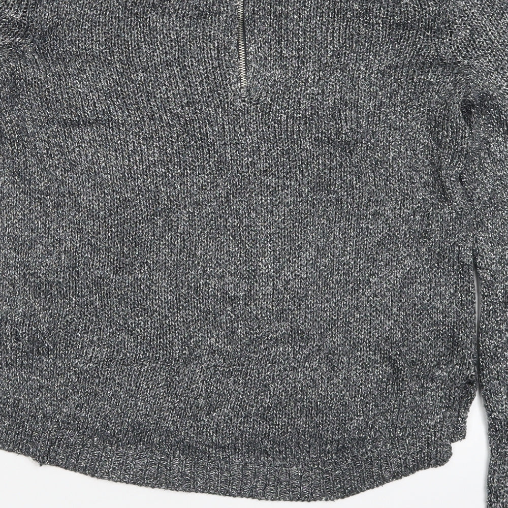 Womens UK Size 6 H&M Silver Pullover Jumper