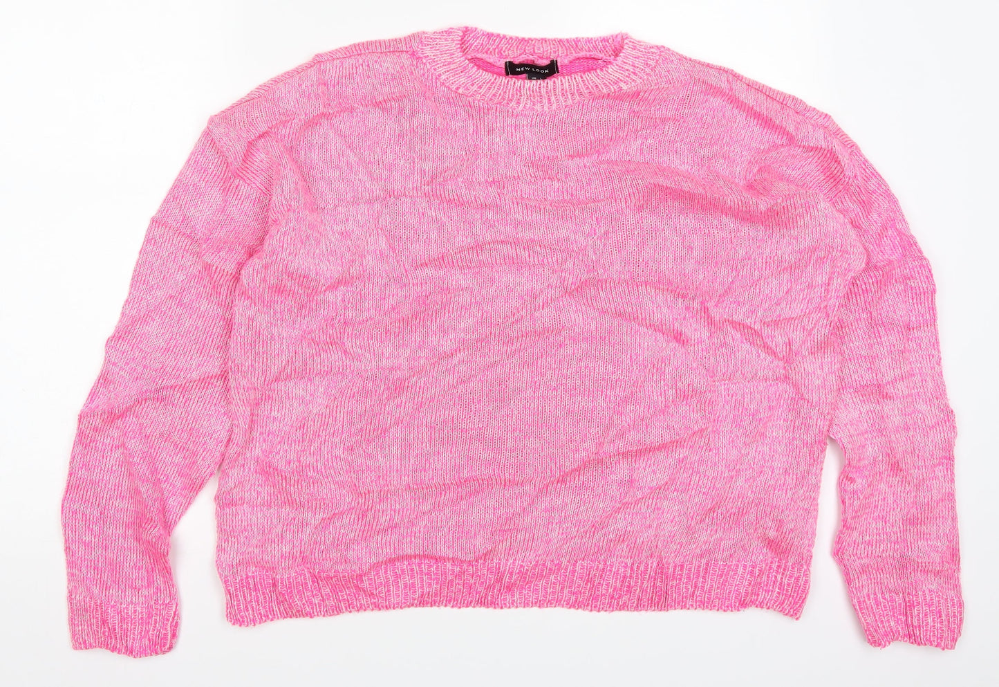 Womens UK Size L New Look Pink Pullover Jumper