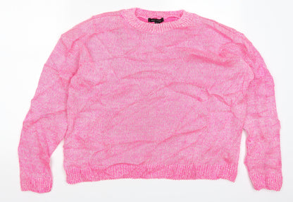 Womens UK Size L New Look Pink Pullover Jumper