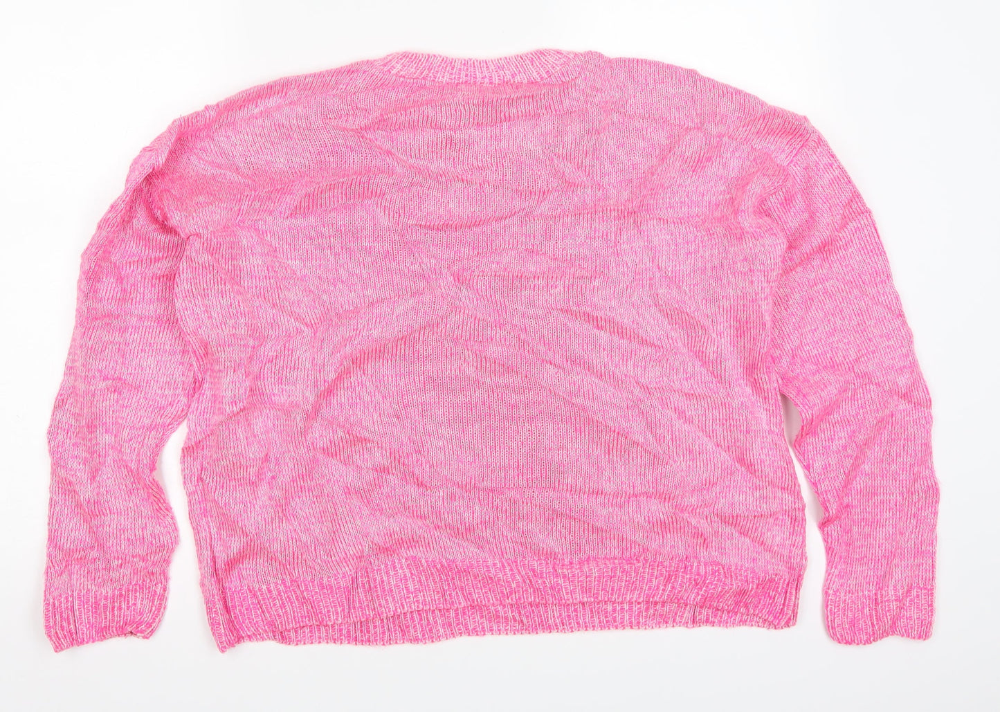 Womens UK Size L New Look Pink Pullover Jumper