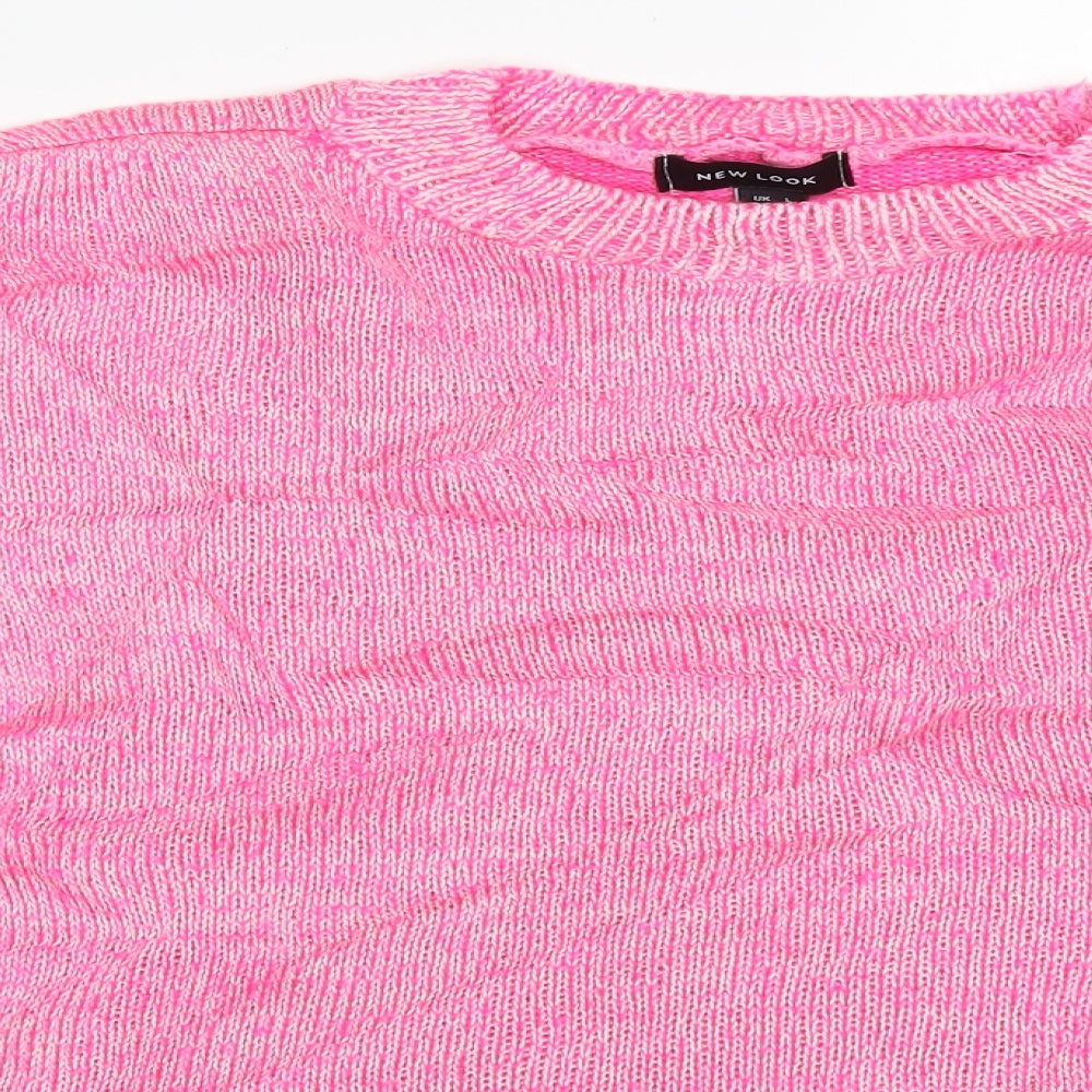 Womens UK Size L New Look Pink Pullover Jumper