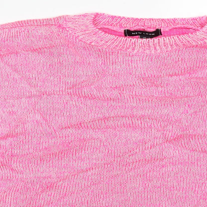 Womens UK Size L New Look Pink Pullover Jumper