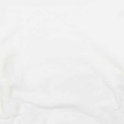 Love to Lounge Womens White Solid Fleece Top Pyjama Top Size S