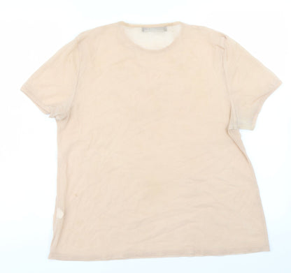 Womens UK Size 10 Misspap Pink Basic T-Shirt